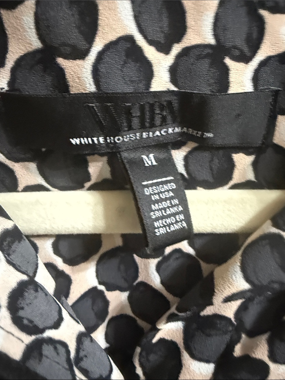White House Black Market Black & White Polka Dot Button-Down Blouse - Picture 2 of 2